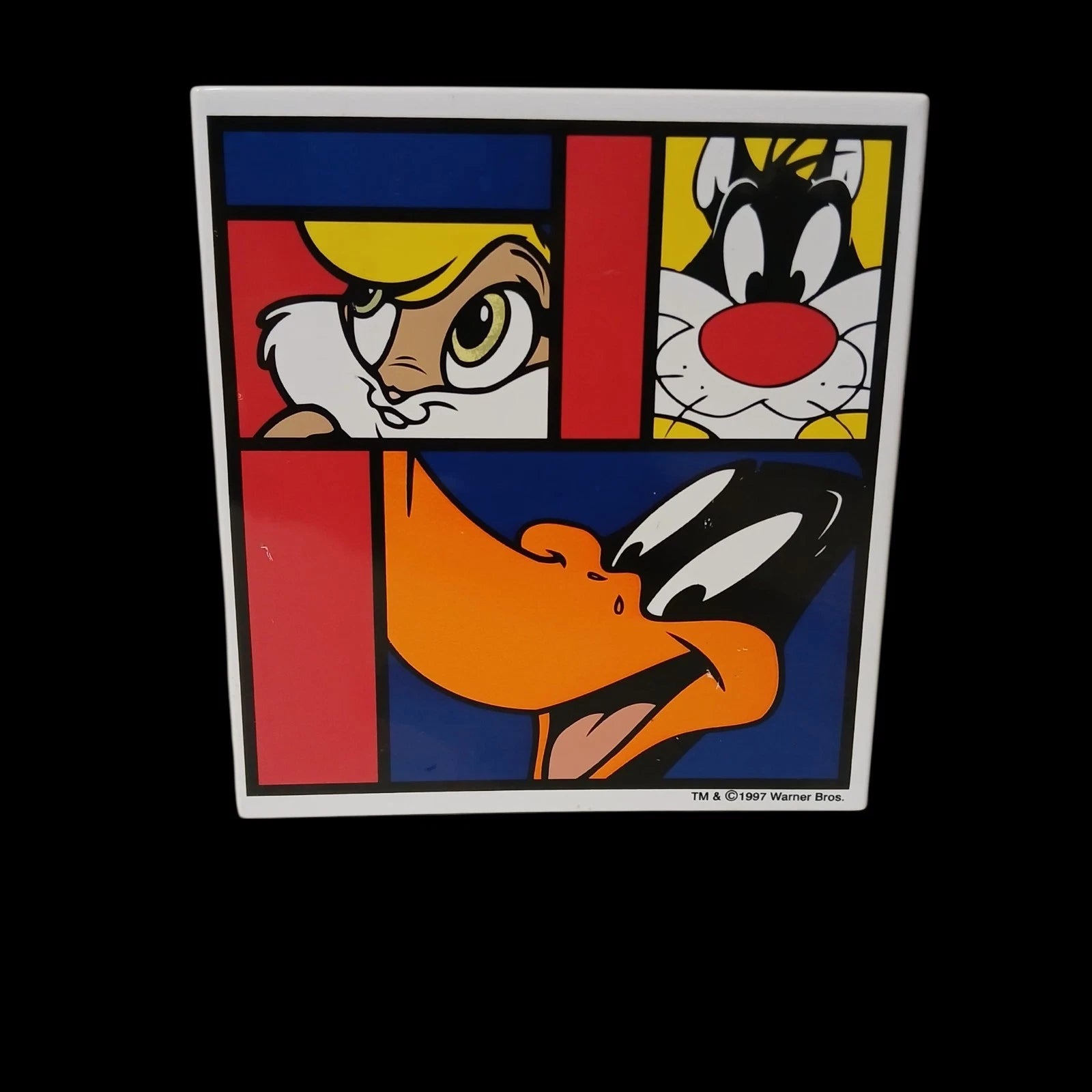 Vintage 1997 Warner Bros Looney Tunes Plastic Tissue Box Cover Daffy Taz Buggs | eBay