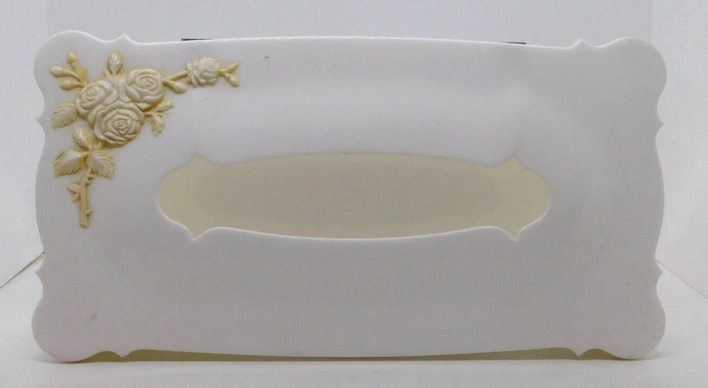 Tissue Box White Roses Schwartz Brothers Plastic MCM Vintage 2 1/4 Inches Tall | eBay