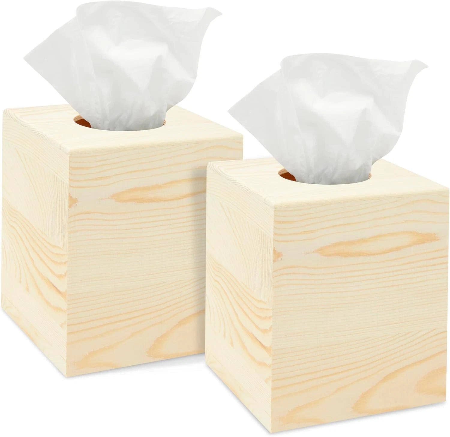Unfinished Wood Tissue Box Cover for Arts and Crafts, Home Decor (5 X 5.5 In, 2 | eBay