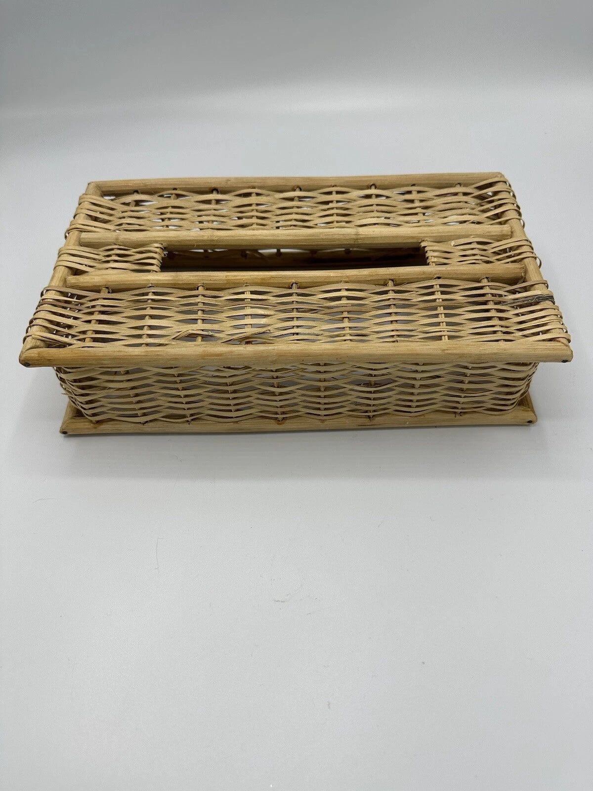 Vintage Wicker Tissue Box Cover Boho | eBay