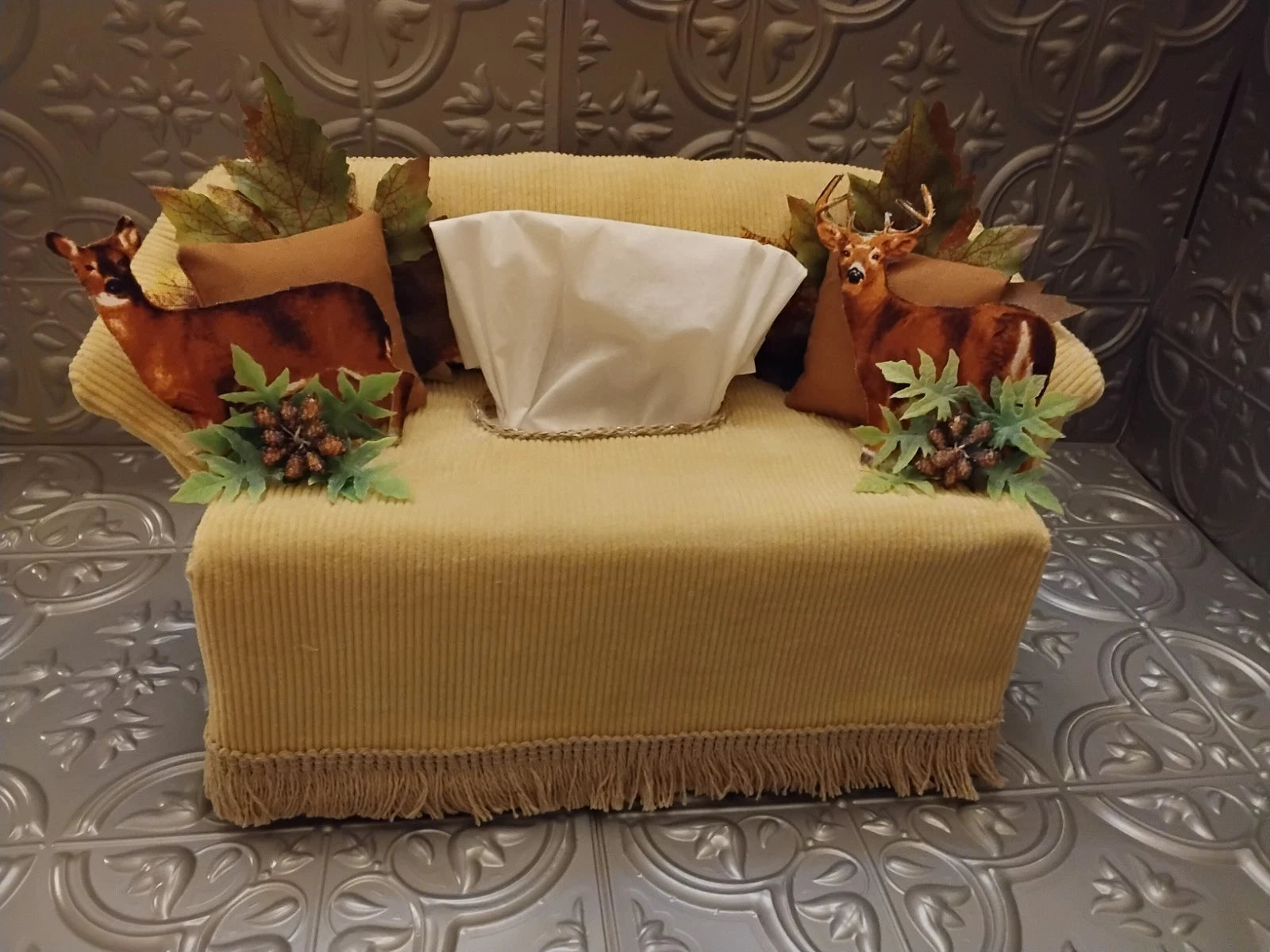 DEER SOFA TISSUE BOX COVER NEW HANDMADE FREE TISSUES | eBay