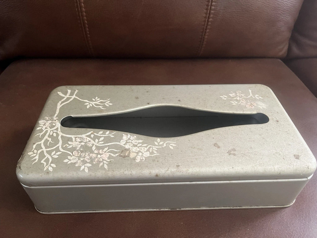 Mid Century VTG Ransburg Gold Metal Tissue Box Tin Hold Mount | eBay