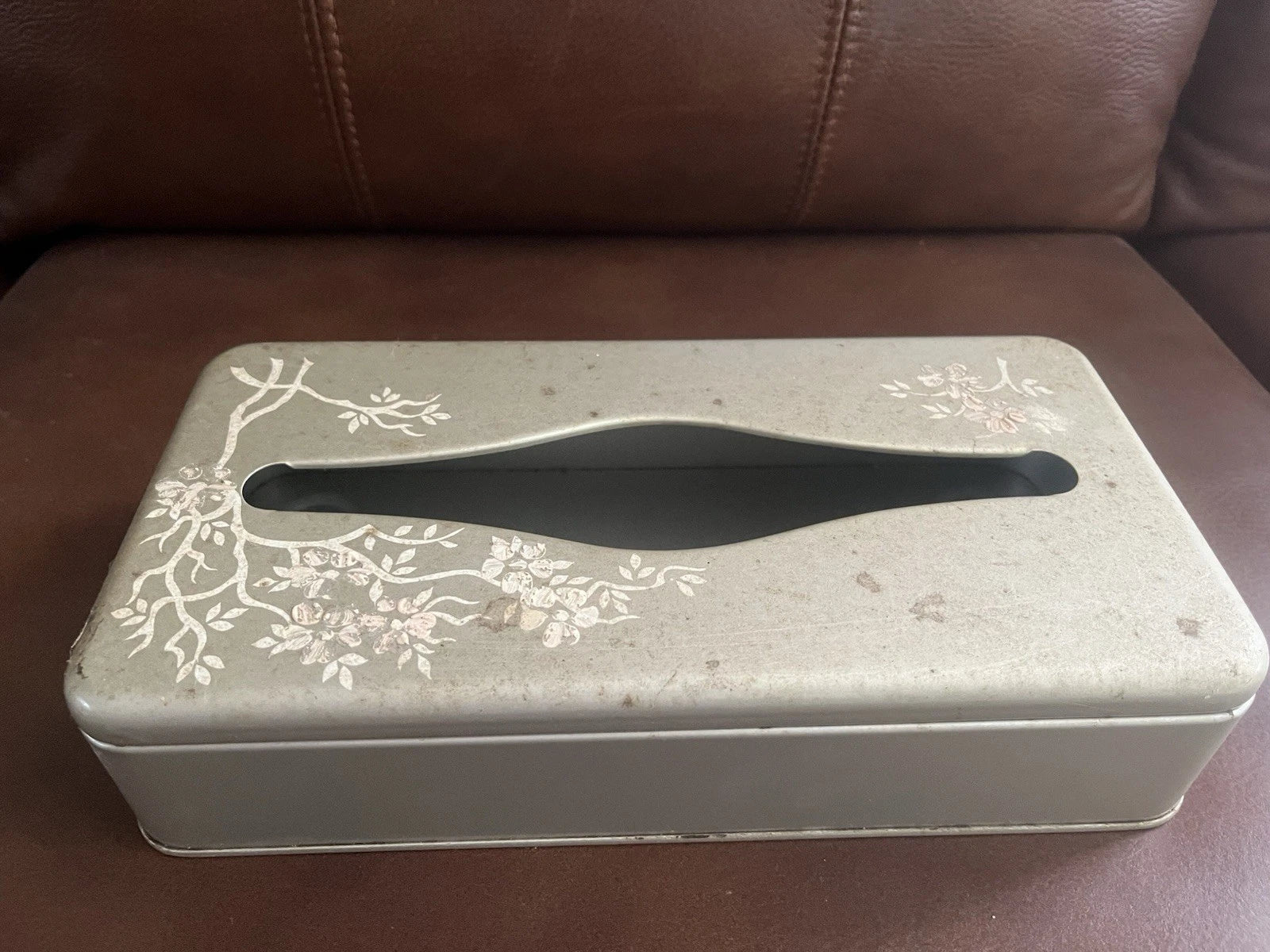 Mid Century VTG Ransburg Gold Metal Tissue Box Tin Hold Mount | eBay