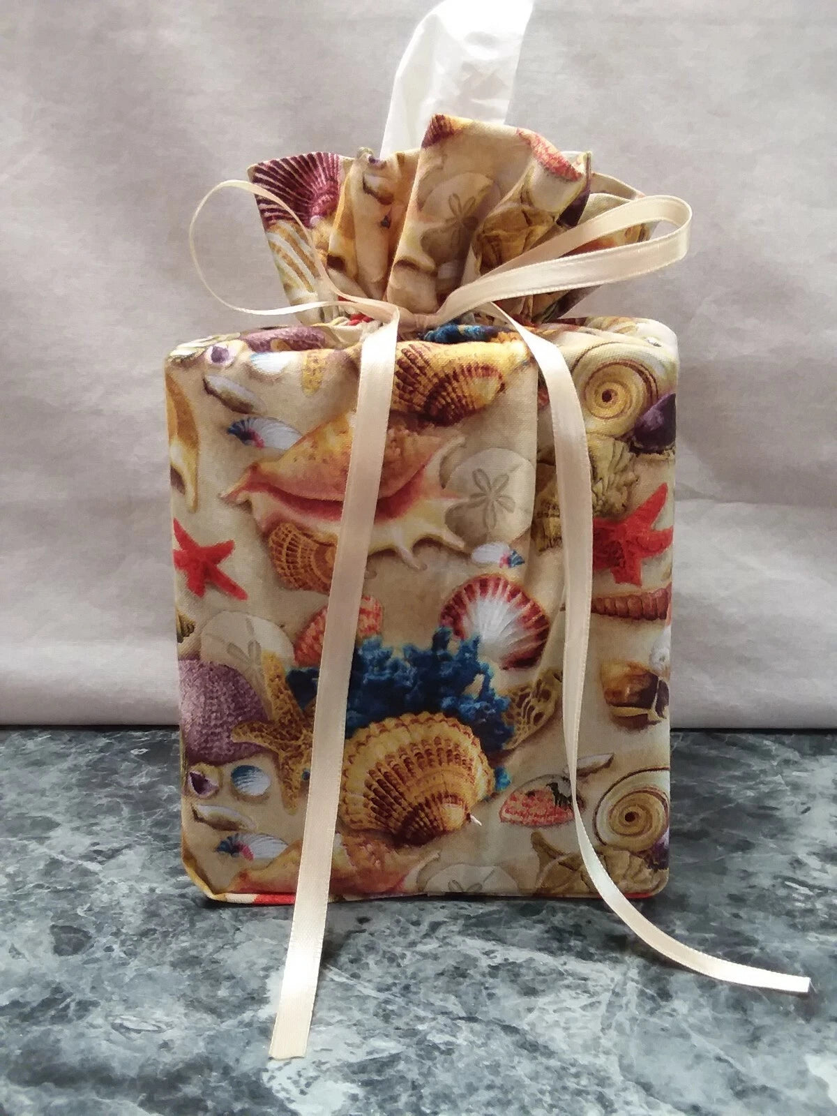Seashells (Sea Shells) Handmade square tissue box cover on cotton fabric | eBay