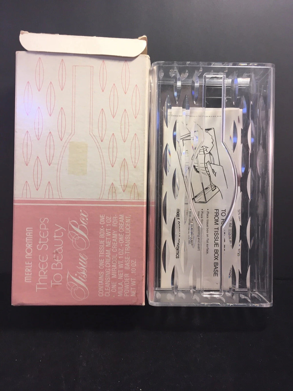 VTG MERLE NORMAN Vanity Acrylic Plastic Lucite Tissue Holder Box MCM W/H Box | eBay