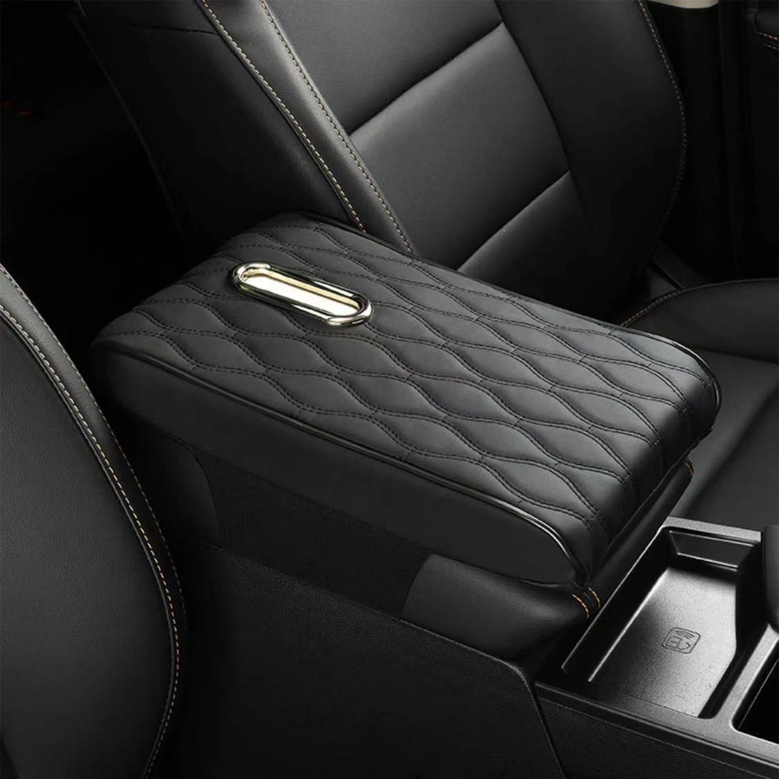 Car Armrest Cushion Raised Tissue Box Holder For Car Tissue Case Holder PU Leath | eBay