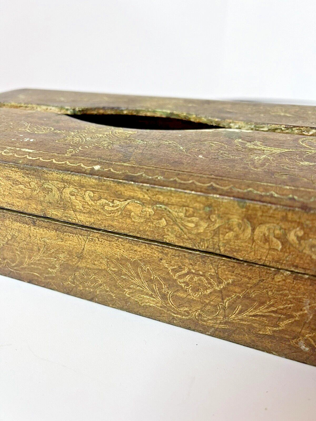 Vintage Florentine Tissue Box Holder Gold Gilded Wood Made In Italy 581 21 | eBay