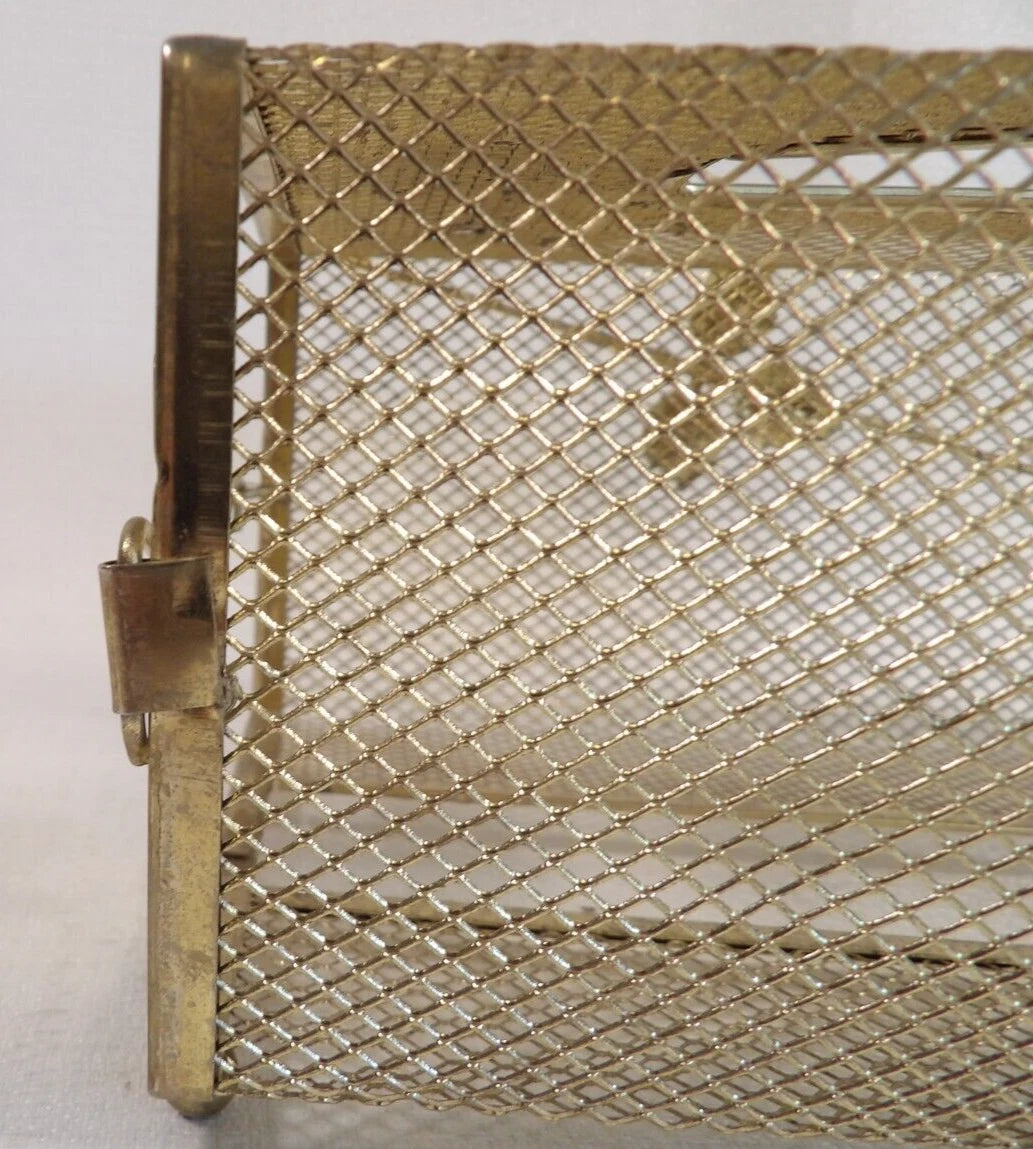 Vintage Tissue Box Holder Gold Color Metal Mesh w/Roses Hollywood Regency Style | eBay