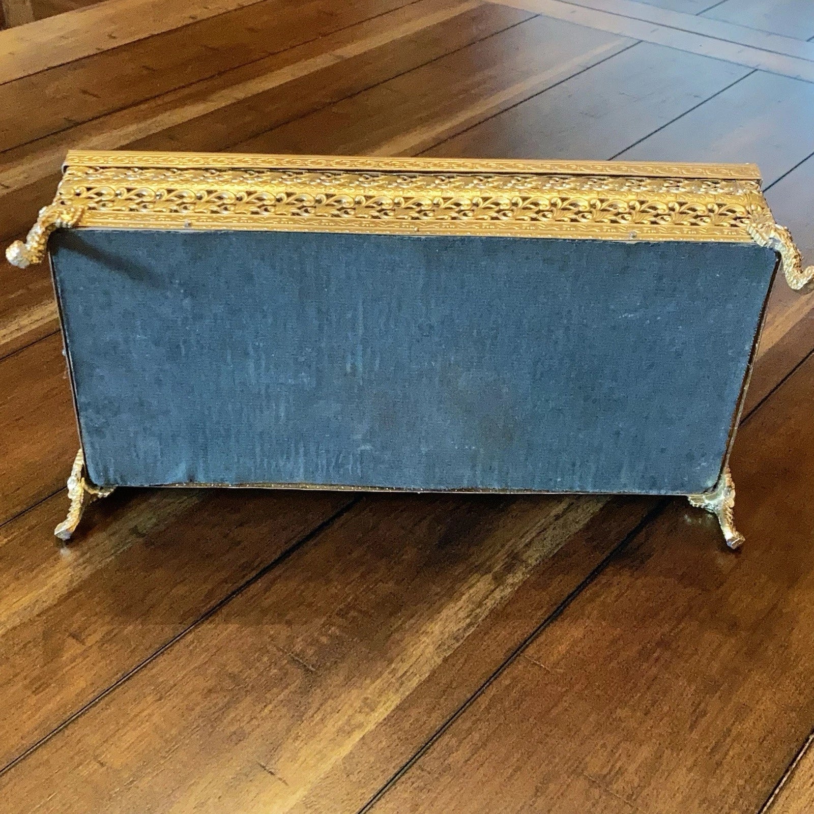 Vintage Brass Filigree Tissue Box Holder Floral Flower Roses Hollywood Regency | eBay