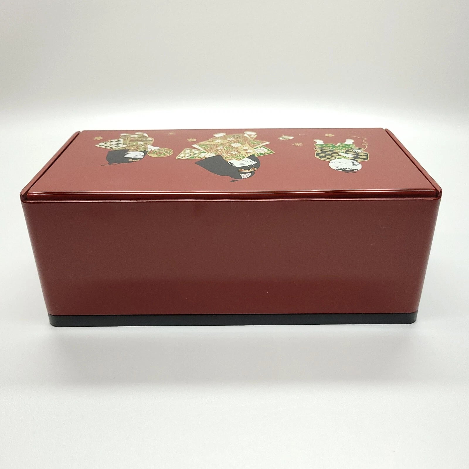 Vintage Tissue Box Holder With Attached Mirror On Lid Asian Themed Plastic | eBay