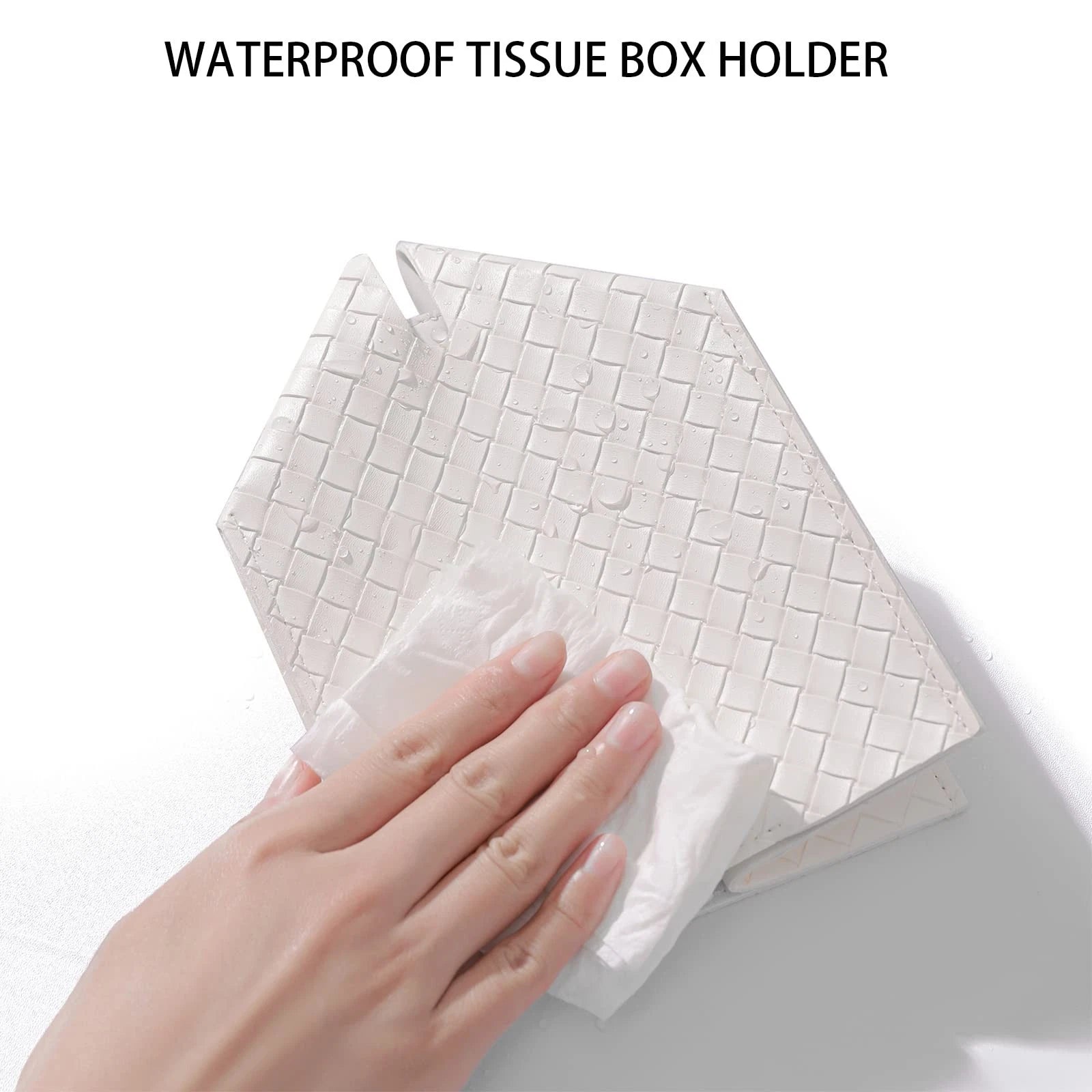 5x5x5 Inch White Leather Tissue Box Cover for Bathroom Vanity Desk Nightstand | eBay
