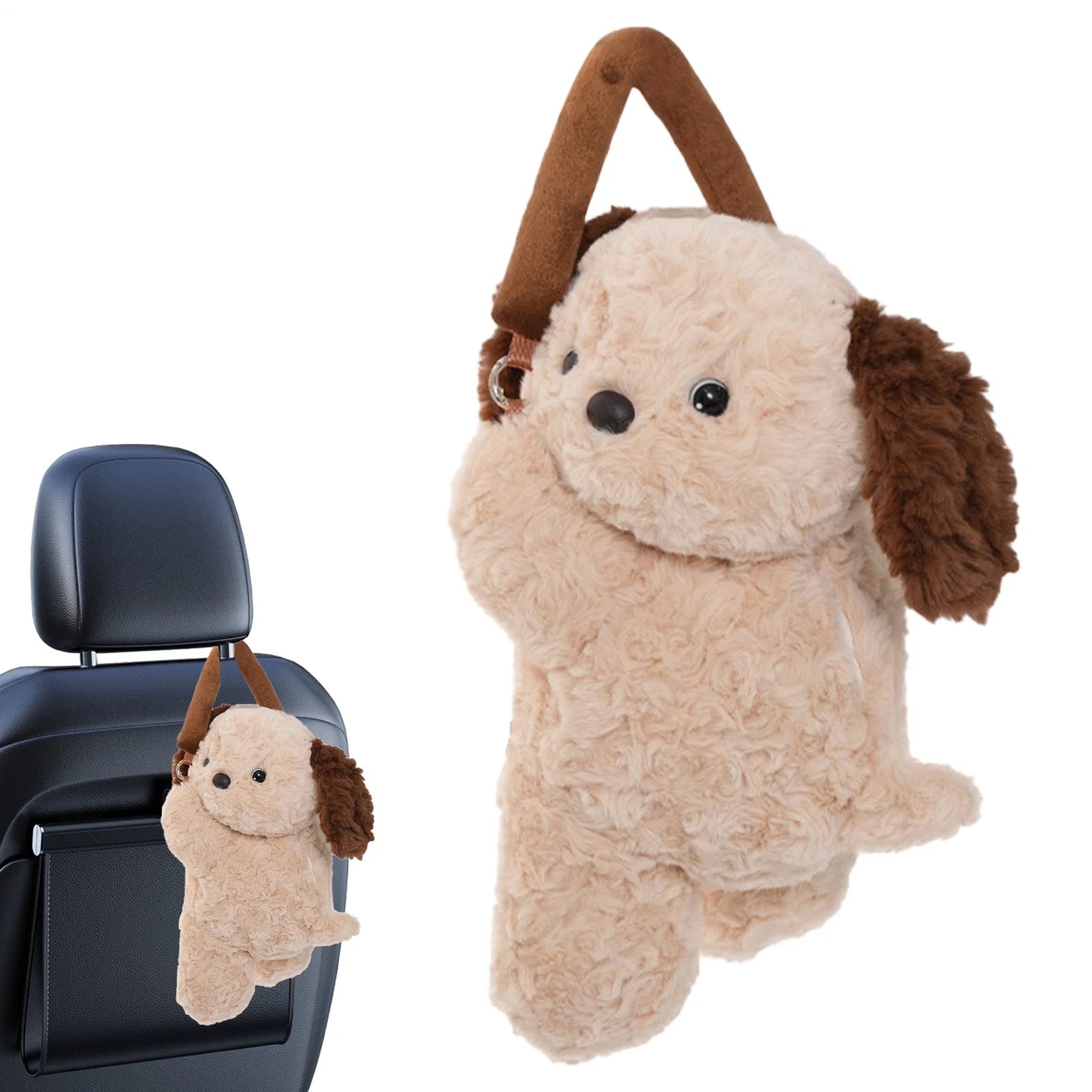 Car Tissue Box Dog Plush Animal Dog Home Car Tissue Box Cover Holder | eBay