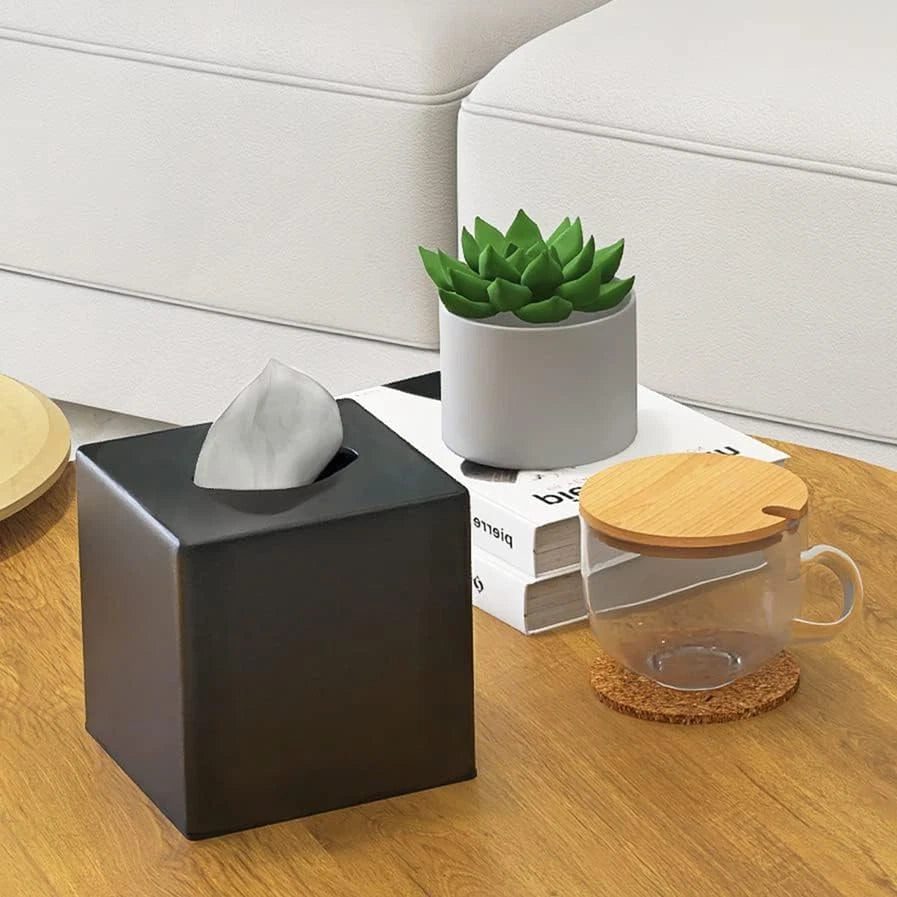Square Facial Tissue Box Holder Cover Storage for Bathroom Vanity, Countertops | eBay