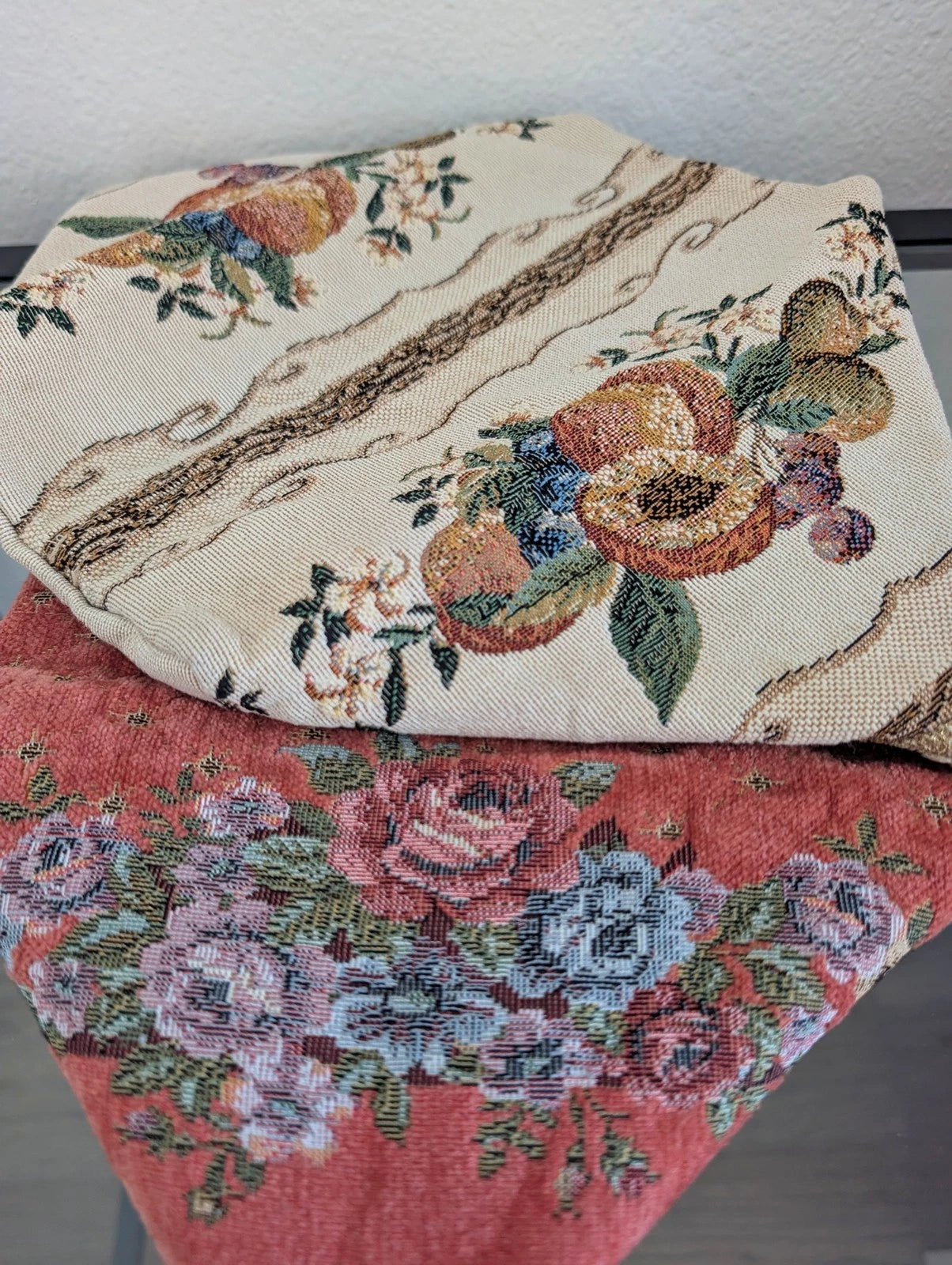 2pc Lot Vintage Victorian Tapestry rectangular Tissue Box Cover Rare | eBay