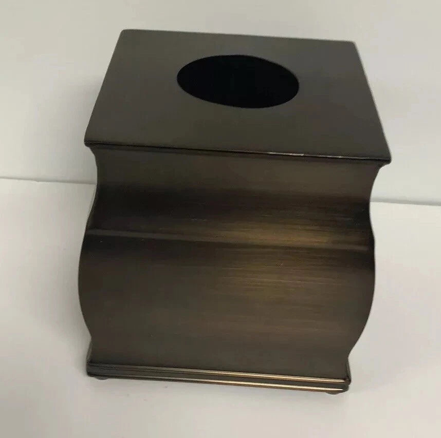 Polished Bronze Metal Tissue Kleenex Box Holder Cover Square Table Top Seamless | eBay