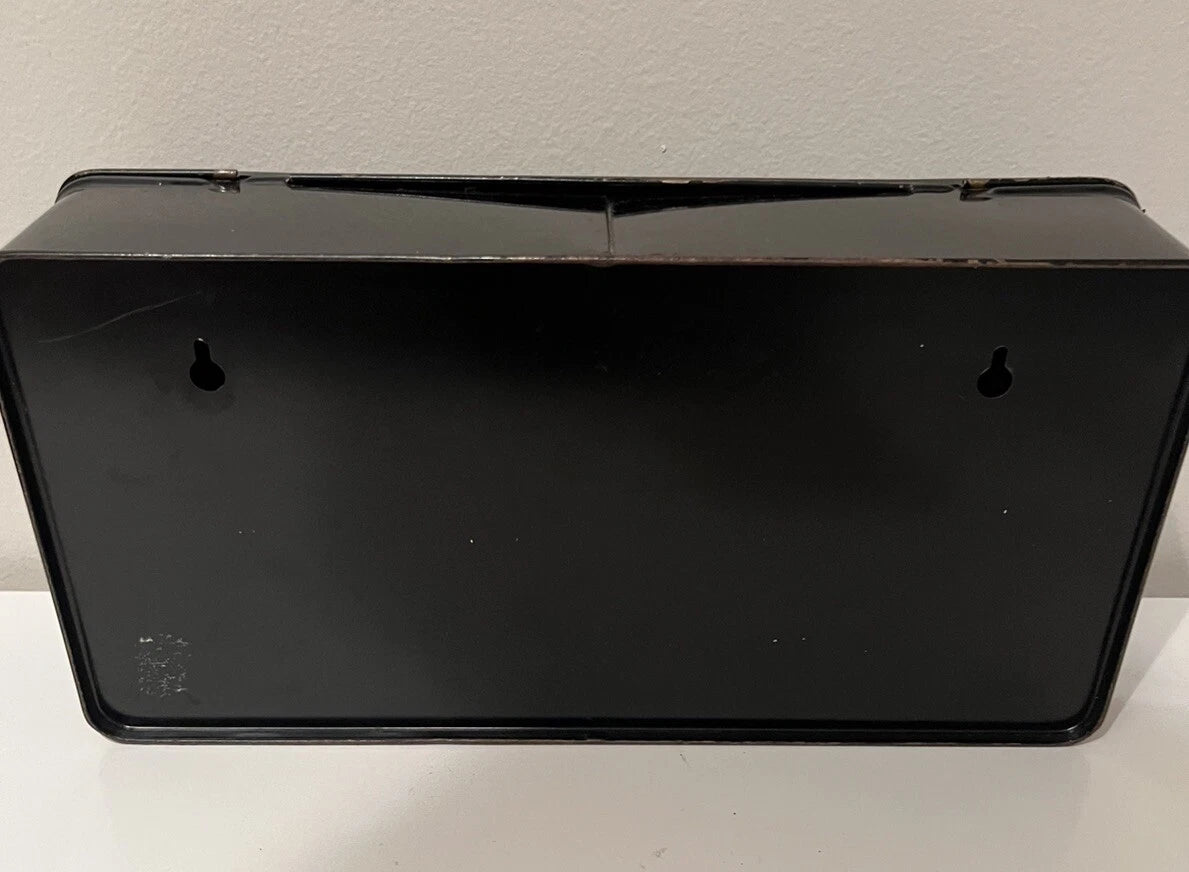 Vintage Black Metal With Flowers Tissue Holder Wall Mount Or Table Top | eBay