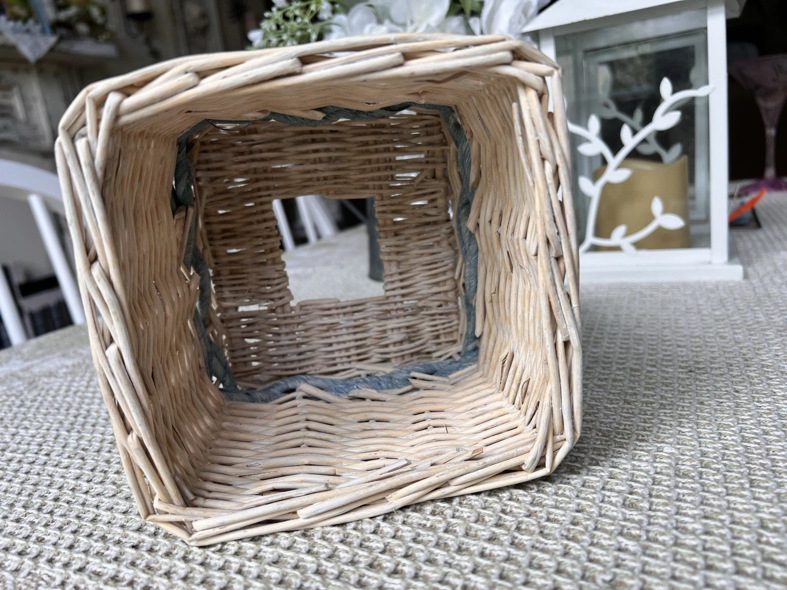 Tissue Box Cover Woven White Wicker Farmhouse Granny Core Cottage Core Country | eBay