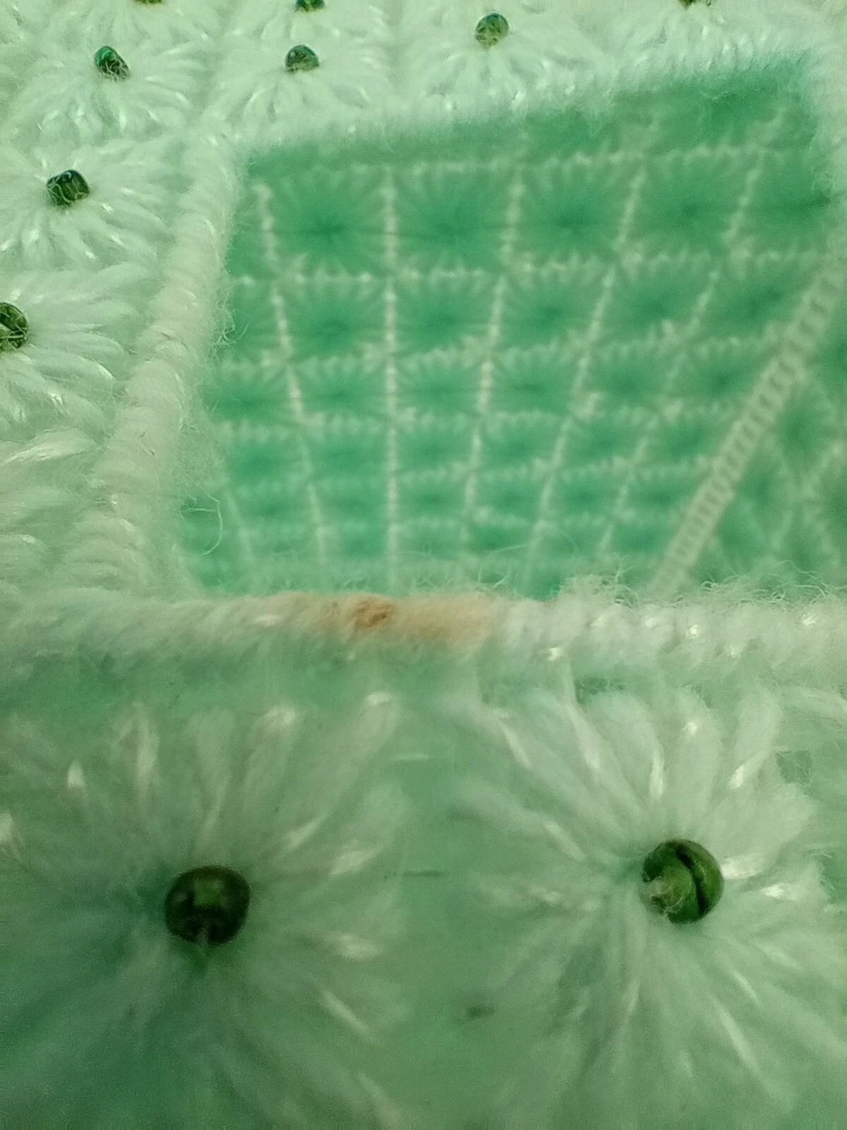 Tissue Box Cover Vintage Green Plastic Canvas Pattern 5.75 Inches Handmade | eBay