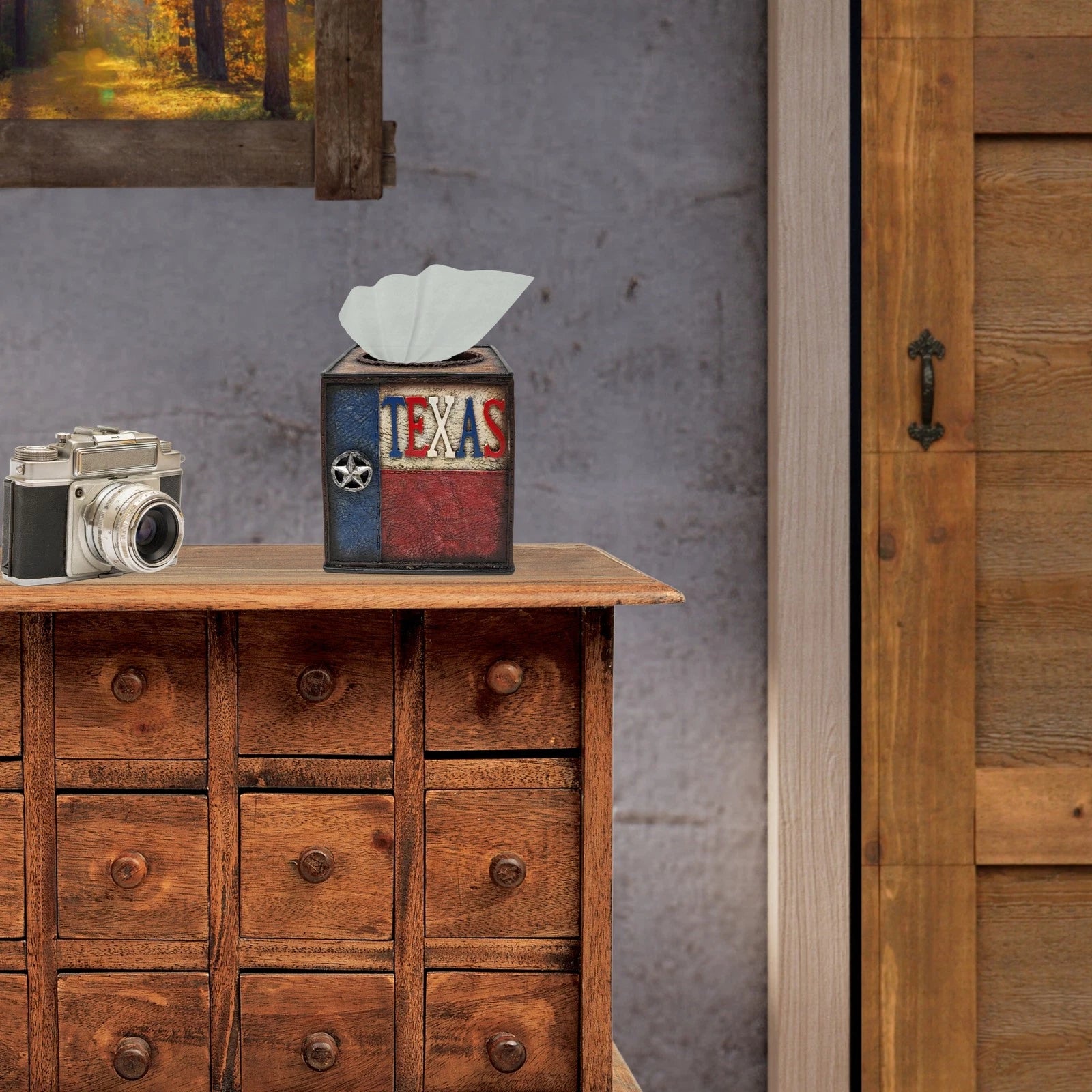 Tooled Leather Texas Tissue Box Cover – Rustic Southwestern Décor | eBay