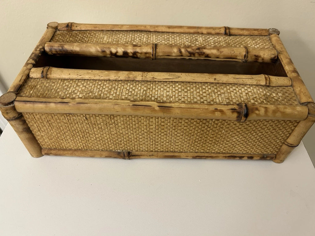 Vintage Bamboo & Wood Wooden Tissue Kleenex Box Cover Holder Rectangular | eBay
