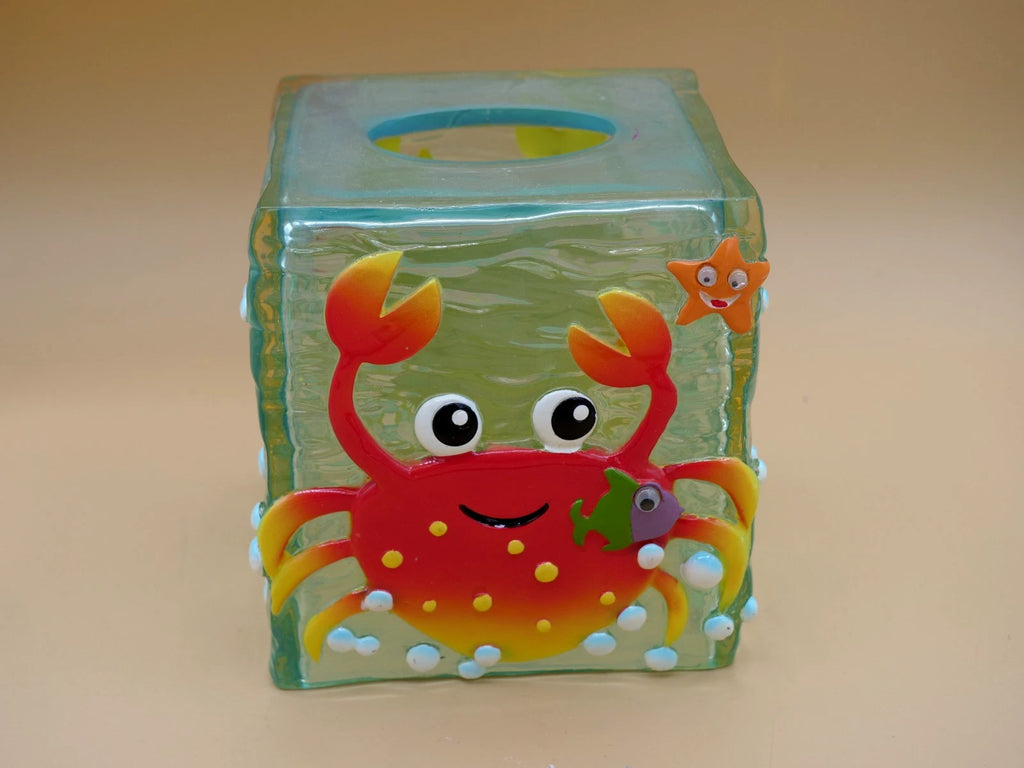 Target Do Your Room Sea Life Clear Acrylic Tissue Box Cover 3D Crab Starfish | eBay