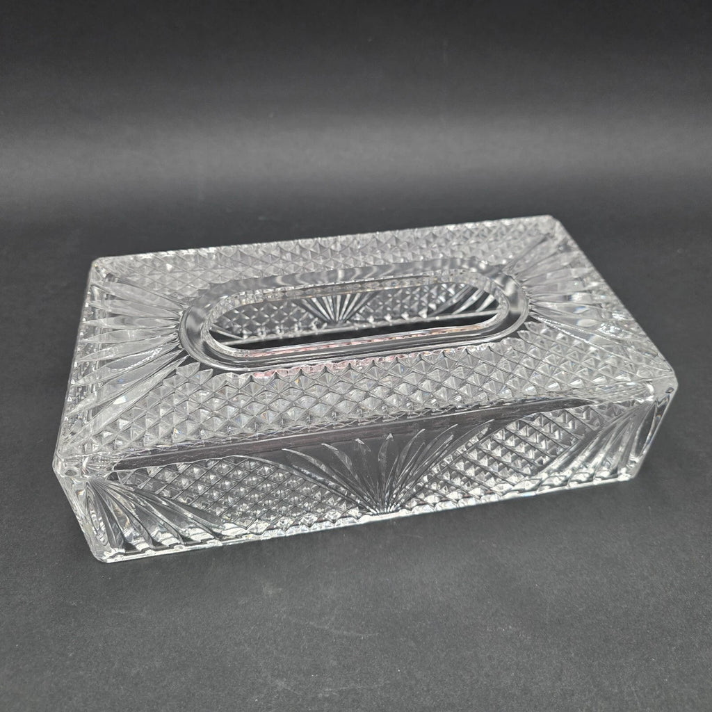 Hollywood Regency Style Clear LEAD CRYSTAL Rectangle Tissue Box Cover | eBay