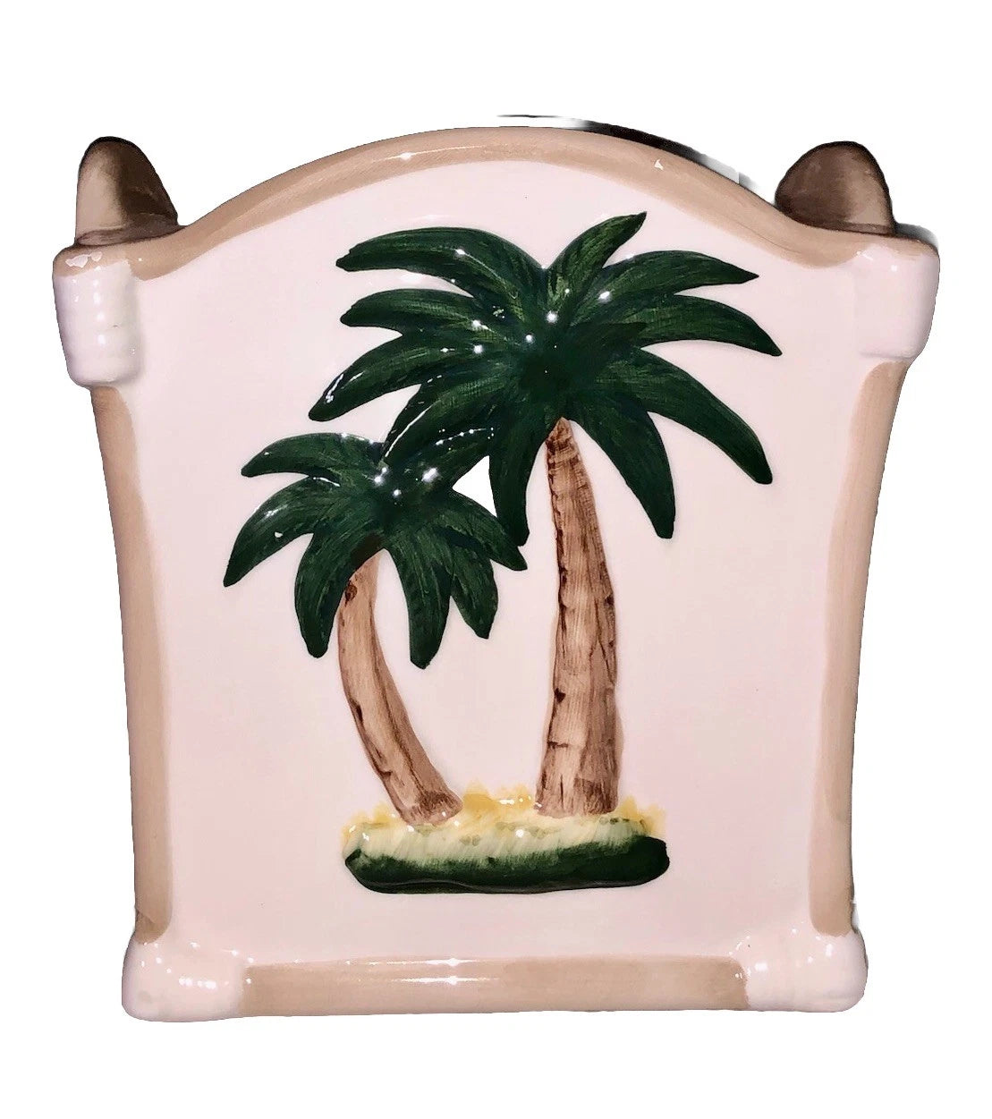 Vtg Palm Trees Tissue Box Cover Bathroom Kleenex Holder Beach Decoré Tropical | eBay
