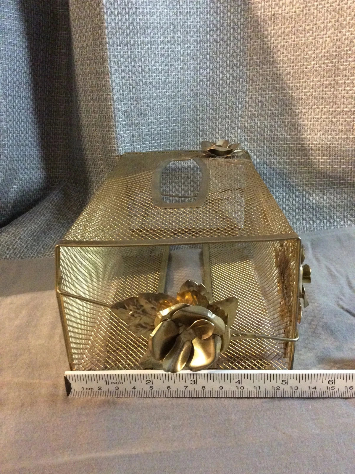 Vintage Home Decor Brass Metal Mesh Floral Design Decorative Tissue Box Cover | eBay