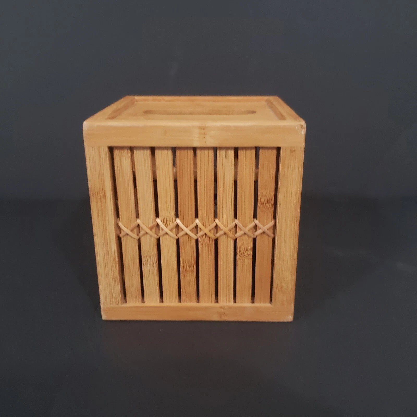 Harman Bamboo Slat Tissue Box Cover Boutique Box Cover/ Holder | eBay