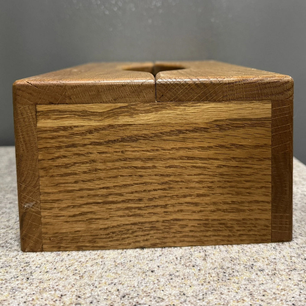 Vtg Solid Oak Wood Tissue Box Cover Dispenser Rectangle Pristine Condition | eBay