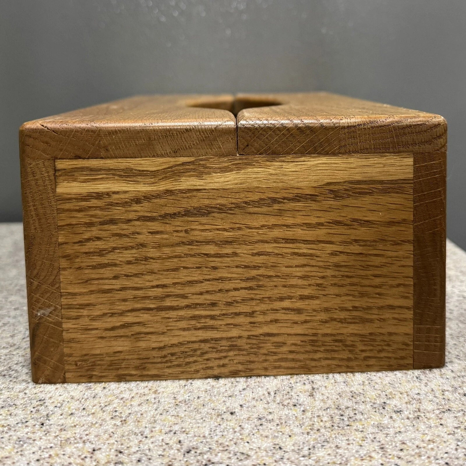 Vtg Solid Oak Wood Tissue Box Cover Dispenser Rectangle Pristine Condition | eBay